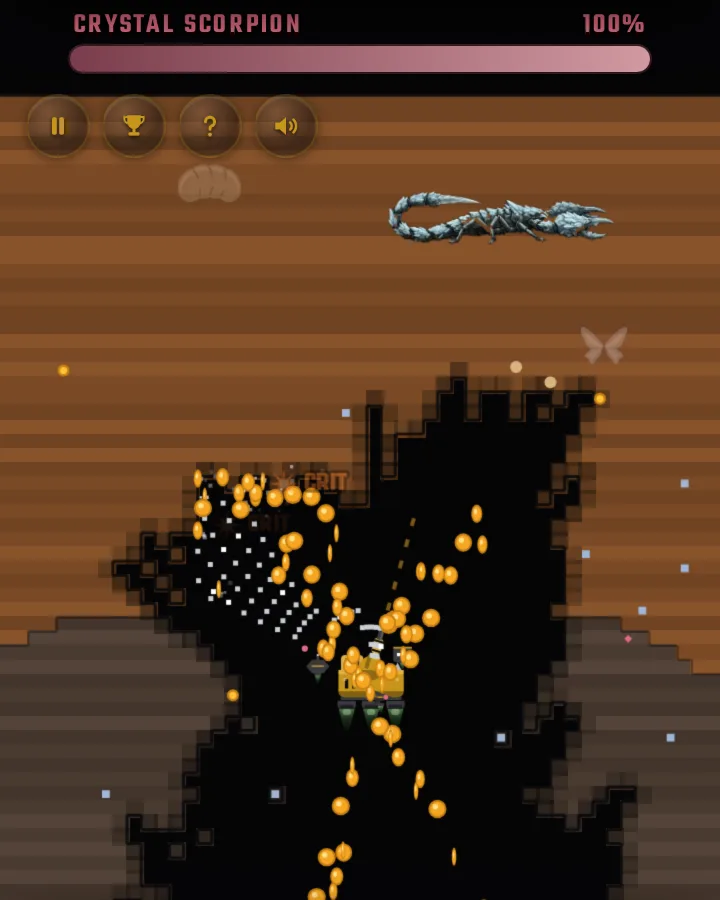 Captura de Hyper Drill: la perforadora se enfrenta al jefe Crystal Scorpion bajo tierra